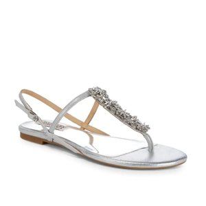BADGLEY MISCHKA CRYSTAL SANDALS - WORN ONCE!